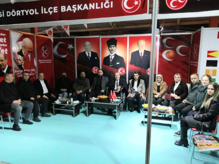 MHP DÖRTYOL İLÇE BAŞKAN VEKİLİ ÖMER OĞUZ UÇAR; “GENEL BAŞKANIMIZIN TALİMATINA UYARAK  ÇALMADIK KAPI, SIKMADIK EL BIRAKMAYACAĞIZ.”